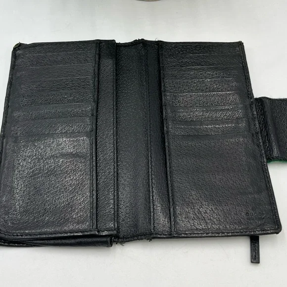 SOLD!!! GUCCI Vintage GG Web Black Canvas and Leather Heritage Collection Wallet - Picture 14 of 14